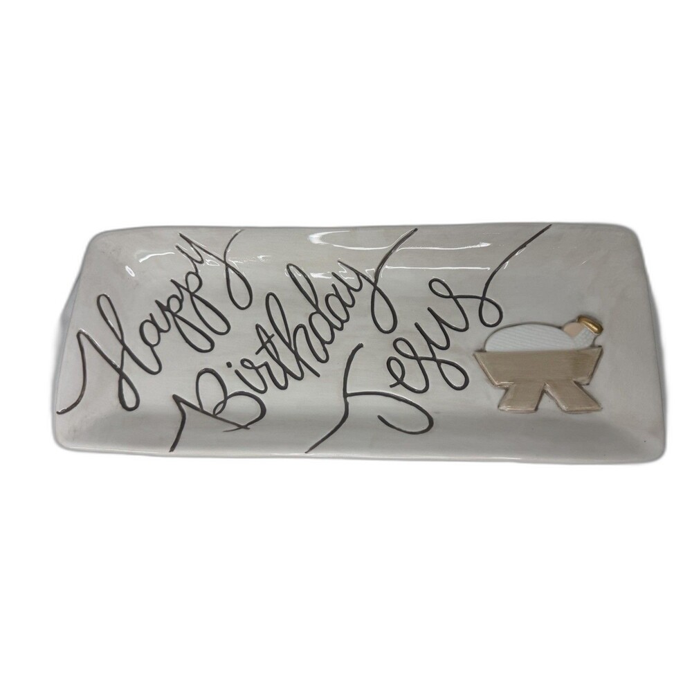 Burton + Burton Happy Birthday Jesus Serving Tray Platter The Art Of HIM